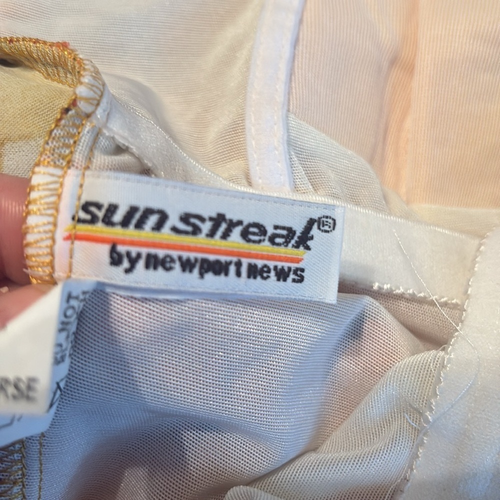 NWT Sun Streak by Newport News Swimming Suit Tropical Floral Print 14 Tall - Picture 5 of 8